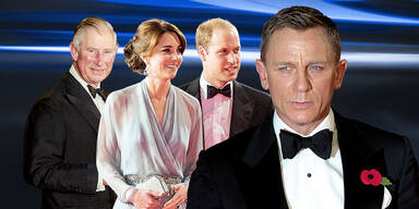Royals feiern Bond-Premiere