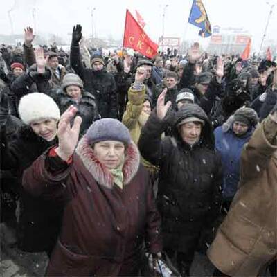 Demonstranten fordern Rücktritt Putins