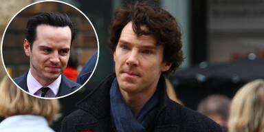 Benedict Cumberbatch als Sherlock und Andrew Scott als Moriarty