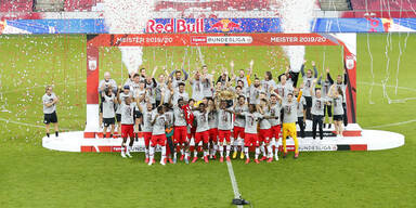Salzburg feierte Titel-Party im leeren Stadion
