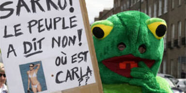 Proteste in Dublin gegen Sarkozy-Initiative