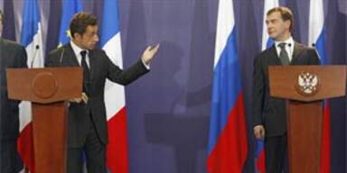 Sarkozy und Medwedew stritten um Truppenabzug