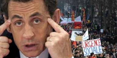 Mehr als eine Million streikt gegen Sarkozy