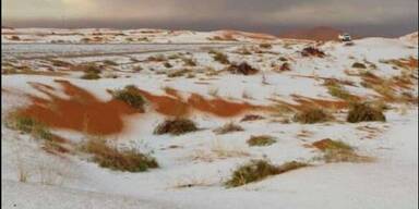 Schnee in Saudi Arabien