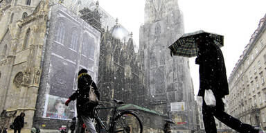 Schneefall auch in Wien