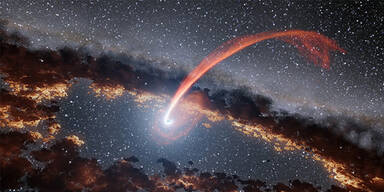Schwarzes Loch frisst Neutronenstern 'wie Pac-Man'
