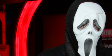 Einbrecherin trägt 'Scream'-Maske