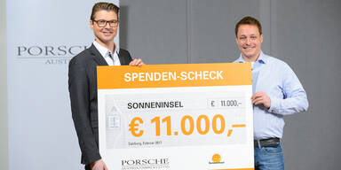 Porsche Austria spendet 11.000 Euro