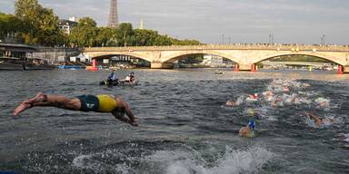 Schwimmer in der Seine