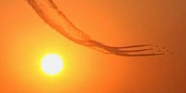 Kairo: Flugshow im Sonnenuntergang