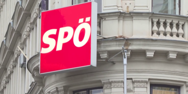 SPÖ-Schild auf Gebäude