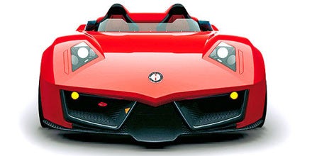 Schneller Roadster im Tiefflieger-Design