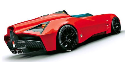 Schneller Roadster im Tiefflieger-Design