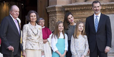 Spanische Königsfamilie Ostern