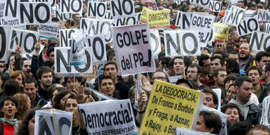Wieder Demos in Spanien und Portugal