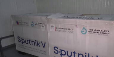 Lieferung mit Sputnik V-Impfstoffen