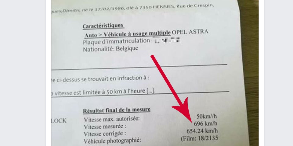 Opel-Fahrer mit 696 km/h geblitzt