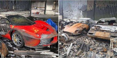 Feuer vernichtet 80 Supersportwagen und Oldtimer