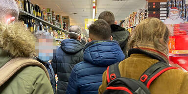 Erneut Mega-Ansturm auf Supermarkt in Wien