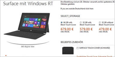 Surface-Tablets gibt es ab 479 Euro