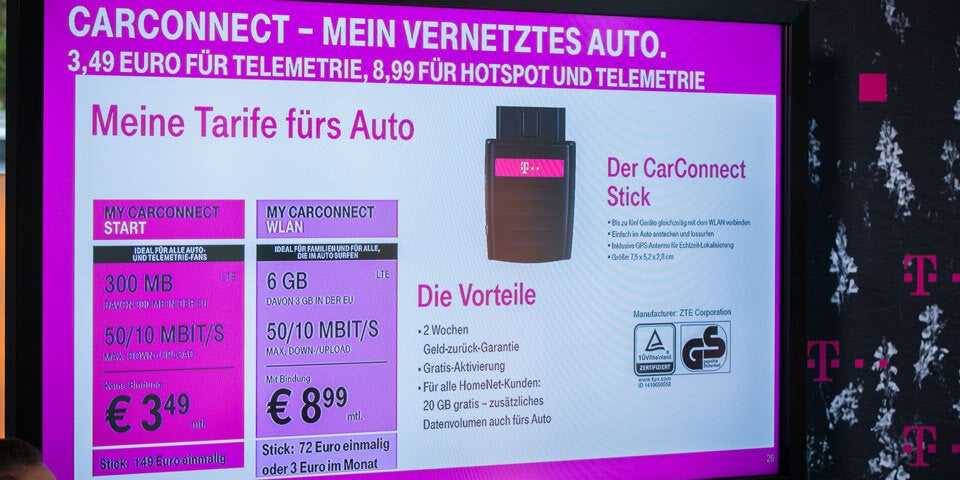 T-Mobile bringt Internet in ältere Auto