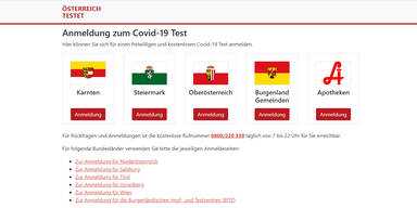 "Österreich-testet"-Homepage mit technischen Problemen