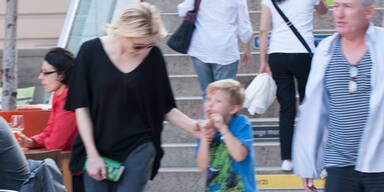 Blanchett mit Kids in Wien