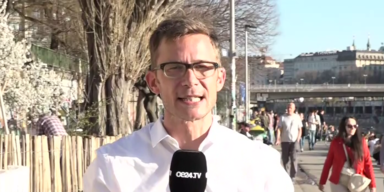 oe24.TV Reporter Tom Herzog am Donaukanal