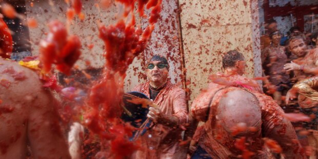 Jubiläum bei größter Tomatenschlacht der Welt