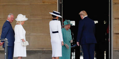 Hier empfängt die Queen US-Präsident Trump