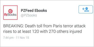 Paris-Anschläge auf Twitter vorhergesagt?