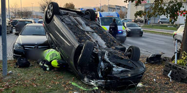 Spektakulärer Unfall in Eisenstadt