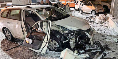 Kopie von Unfall Telfs 12-Jährige crashten vier Autos