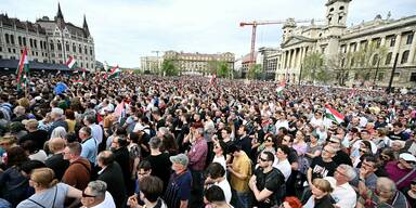 Demonstration gegen Orbán