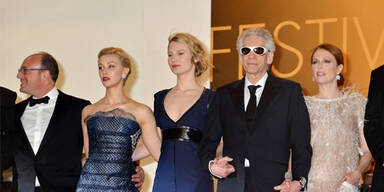 Cannes: Sarah Gadon, Mia Wasikowska, David Cronenberg, Julianne Moore