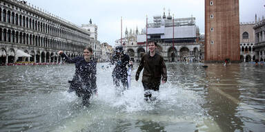 Unwetter in Italien: Hochwasser in Venedig