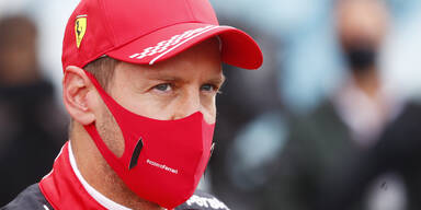 Sebastian Vettel mit Maske