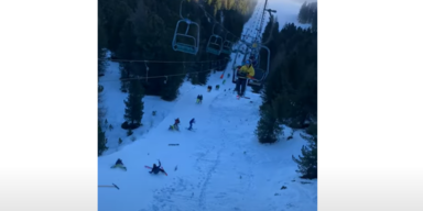 Snowboarder mäht am Schlepplift alle nieder – vier Verletzte