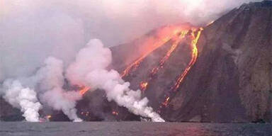 Vulkan Stromboli ausgebrochen