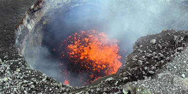 Vulkan Kilauea auf Hawai spuckte Lava