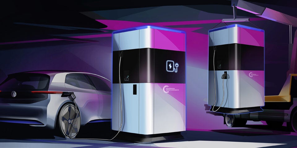 Geniale Ladestation von VW für E-Autos