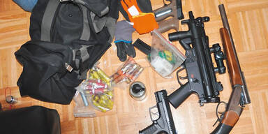 Polizei hob Drogen- und Waffenarsenal aus