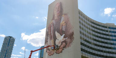 Spektakuläres Video zeigt Wiens größtes Wandgemälde