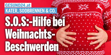 Kater, Sodbrennen & Co.: S.O.S:-Hilfe bei Weihnachts-Beschwerden