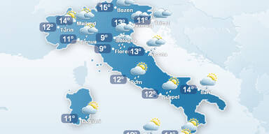 Kräftige Gewitter in Italien