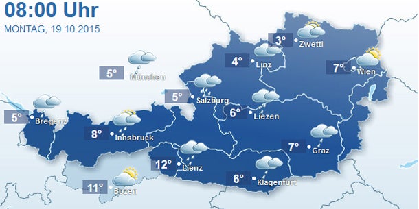 Die neue Woche beginnt mit dichten Wolken