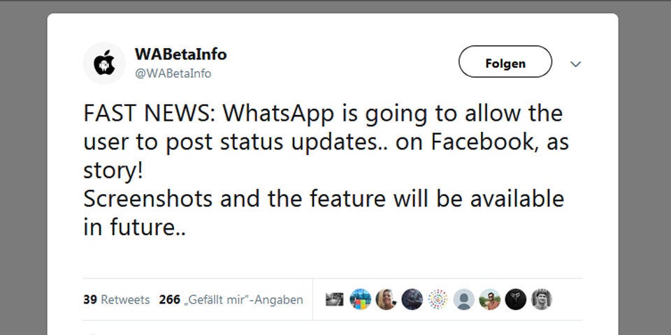 WhatsApp-Status bald auf Facebook teilbar - Grund für die Störung?
