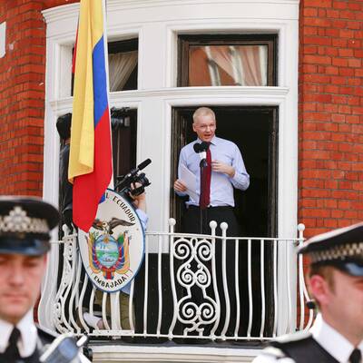 Assange: Sein Auftritt in London