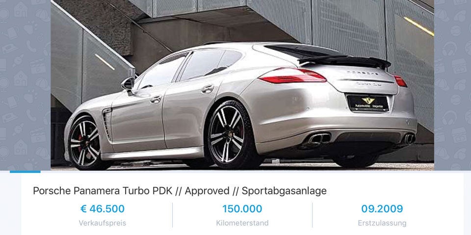 Porsche von Ex-Top-Kicker auf willhaben