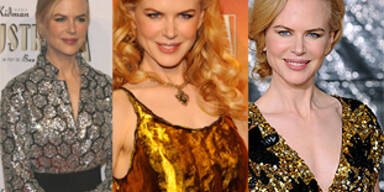 Nicole Kidman strahlt in Gold und Silber